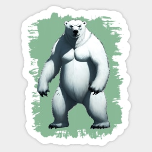 stand polar bears Sticker